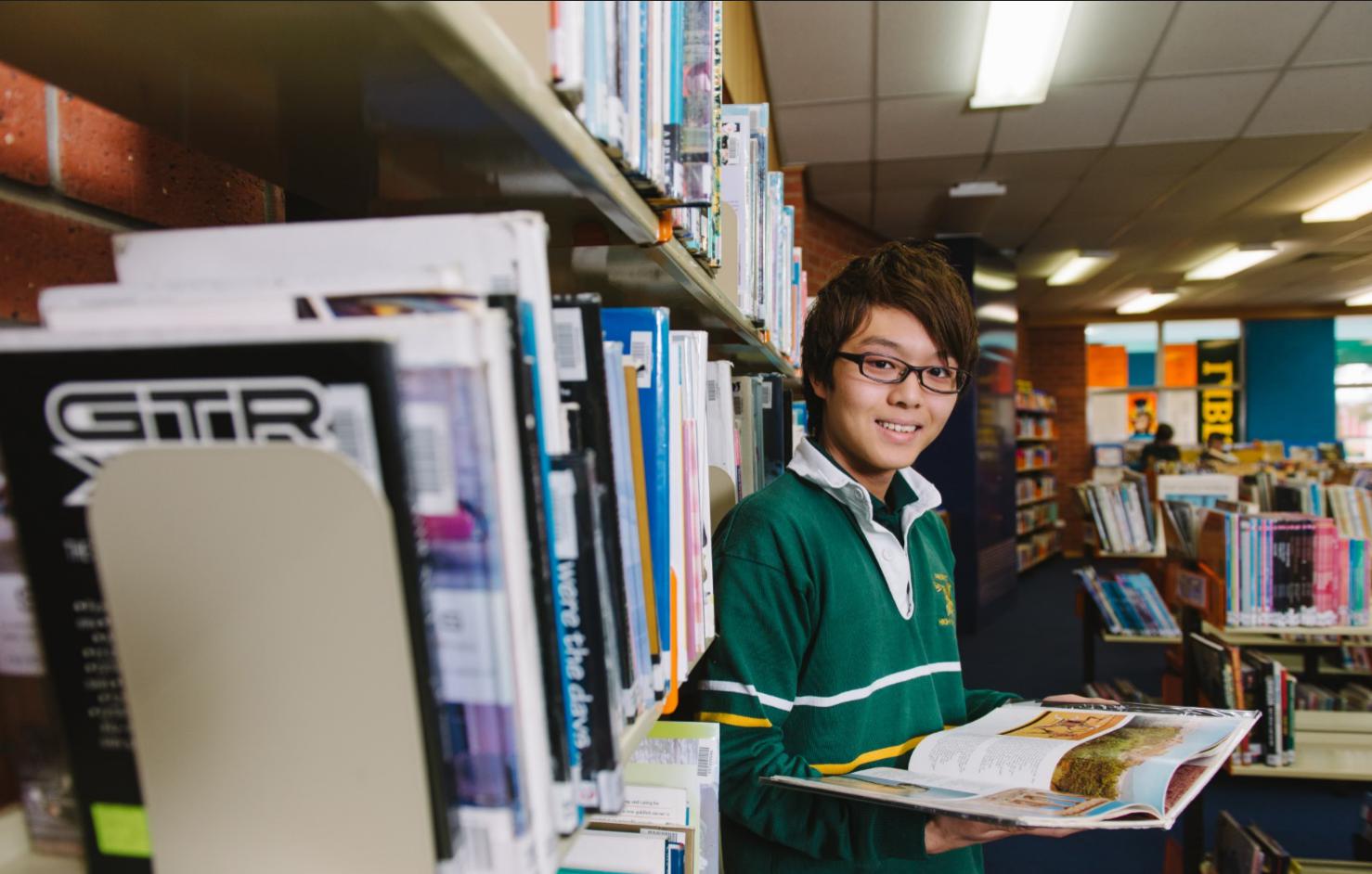 School library at Prospect High