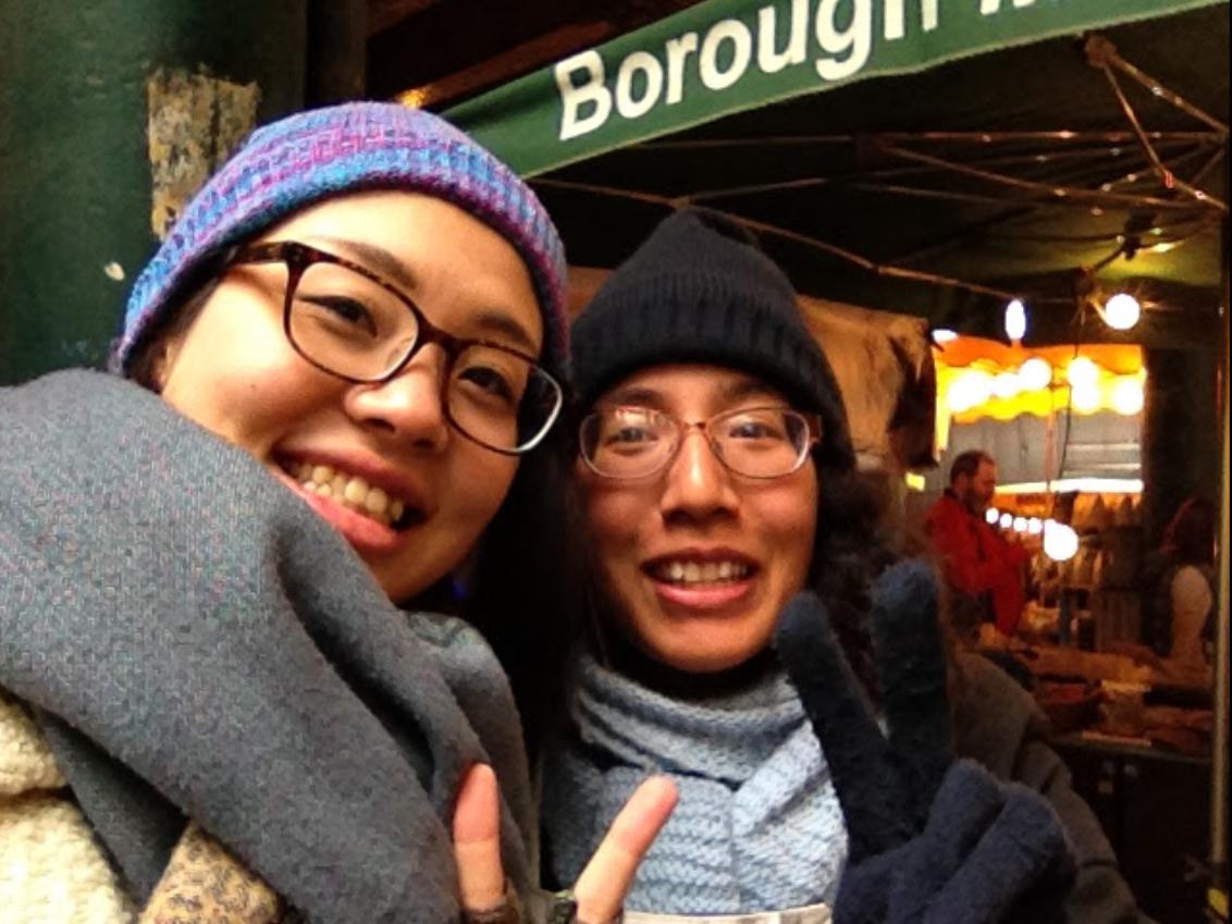 2014年2月イギリス旅行。バラ・マーケットで仲良くなった売り子さんとそのままごはんにいきました。